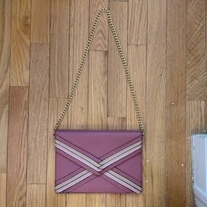 Nine West Pink Envelope Purse with Gold Chain